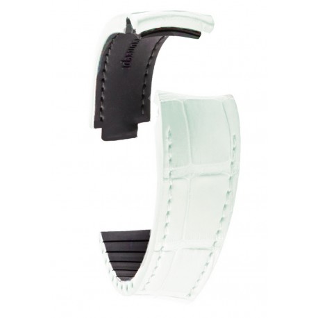 R-Strap - Alligator strap for Rolex - Pearl white