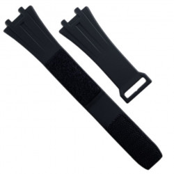 Rubber B Strap for Audemars Piguet Royal Oak 41mm on Bracelet - APV41 Velcro Series Black