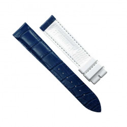 Rubber B strap ST20 Alligator SwimSkin White/Blue