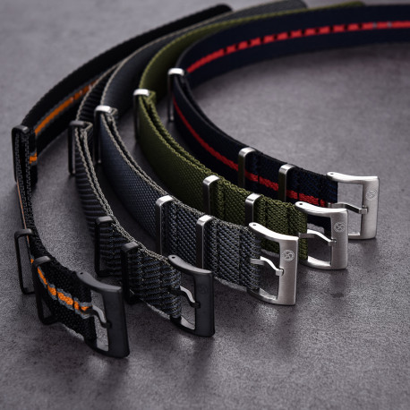 Premium nato strap - Black/Navy/Red