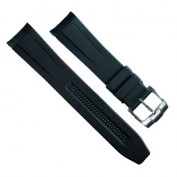 Rubber B strap DM106CD Black with buckle