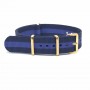 NATO watch strap Blue/Purple Gold