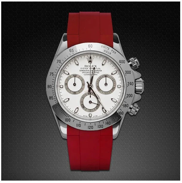 RubberB M106CD Red with buckle Strap - detail