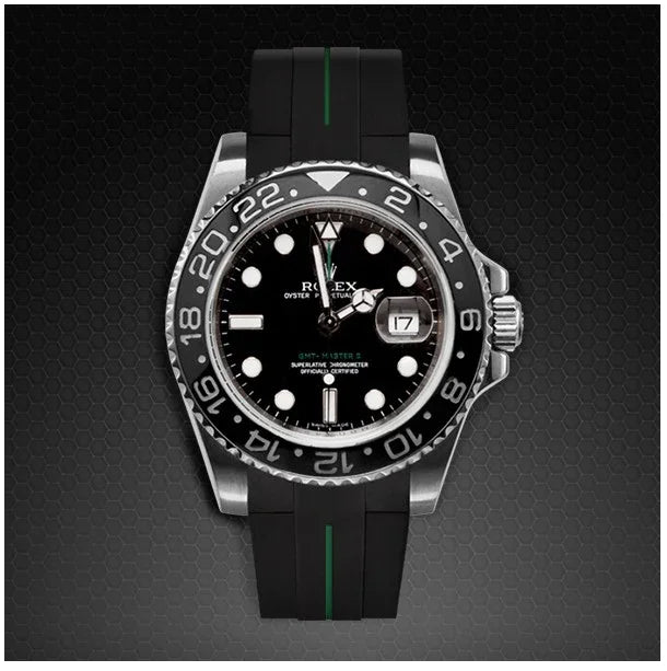 RubberB M106CD Black/Green with buckle Strap - view 3