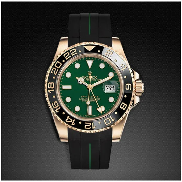 RubberB M106CD Black/Green with buckle Strap - view 5