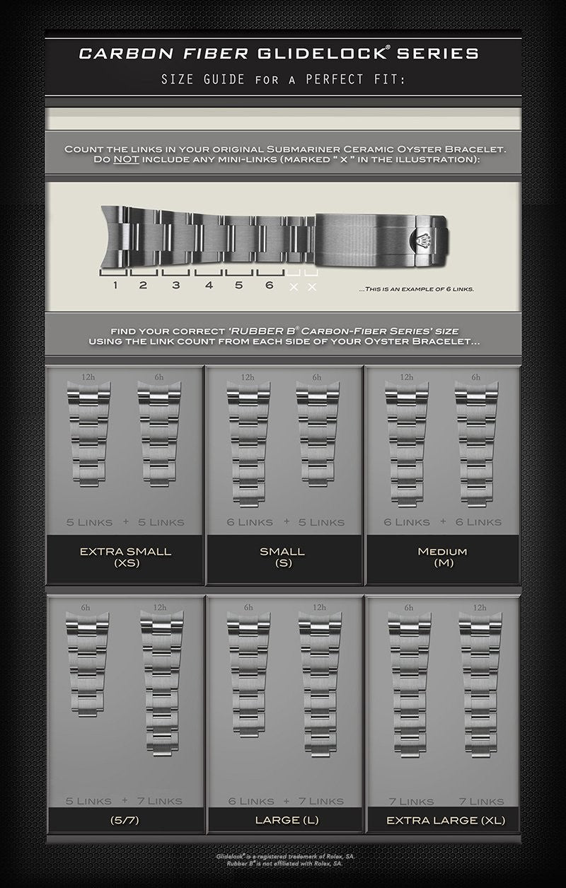 Rubber B Sub Ceramic Glidelock strap
