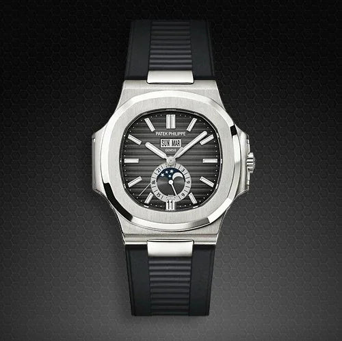 RubberB for Patek Philippe Nautilus - Black PK77 Strap - view 4