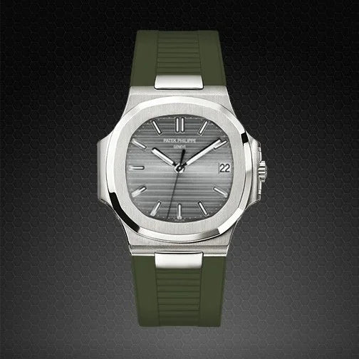 RubberB for Patek Philippe Nautilus - Military Green PK77 Strap - view 3