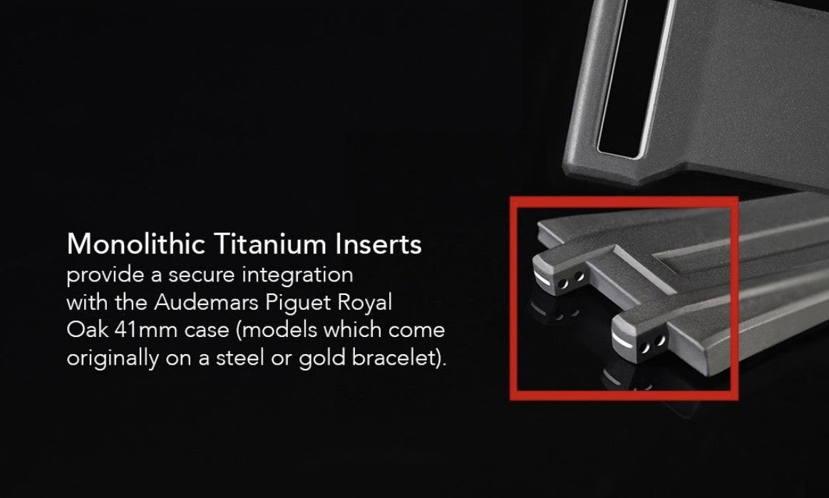 Rubber B Strap for Audemars Piguet Royal Oak 41mm on Bracelet - APV41 Velcro Series Black