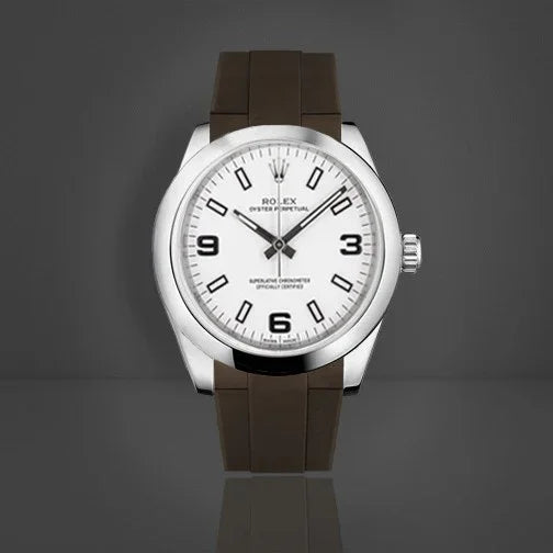 Rubber B Strap M316 Brown with buckle - detail