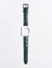 Camille Fournet Alligator sq-scale - Bottle Green