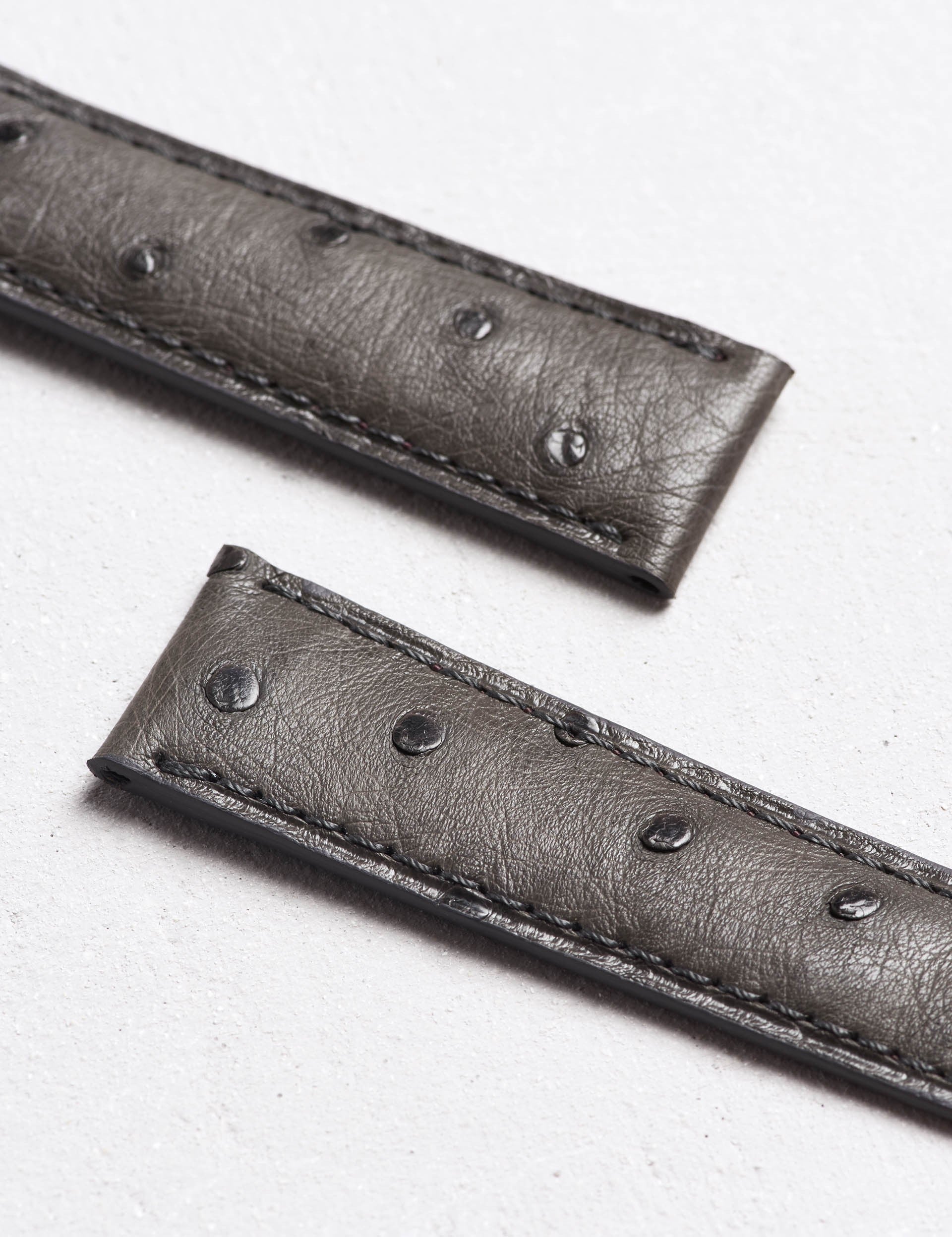 Camille Fournet Ostrich - Charcoal Grey