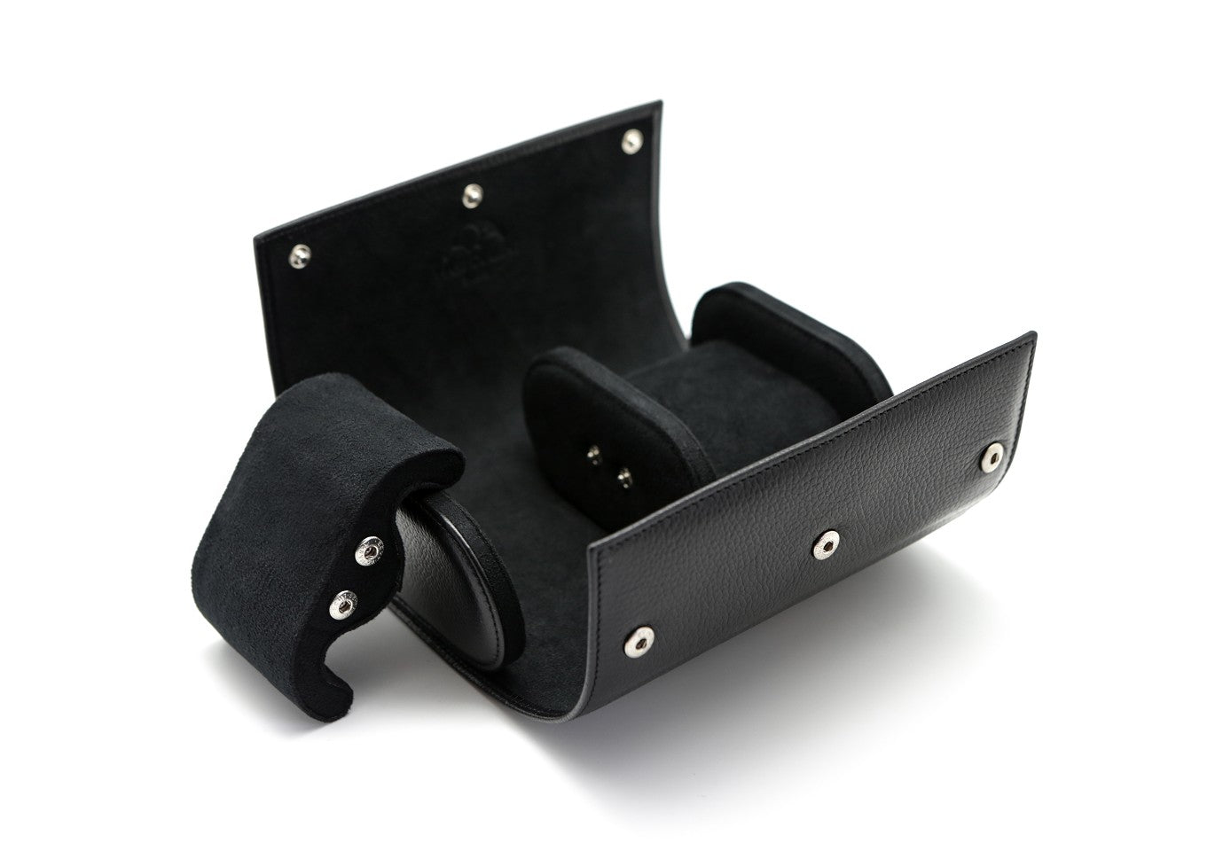 Phase De Lune Leather travel case for 2 watches