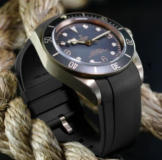RubberB T803 Black for Tudor Black Bay Bronze Strap - view 3