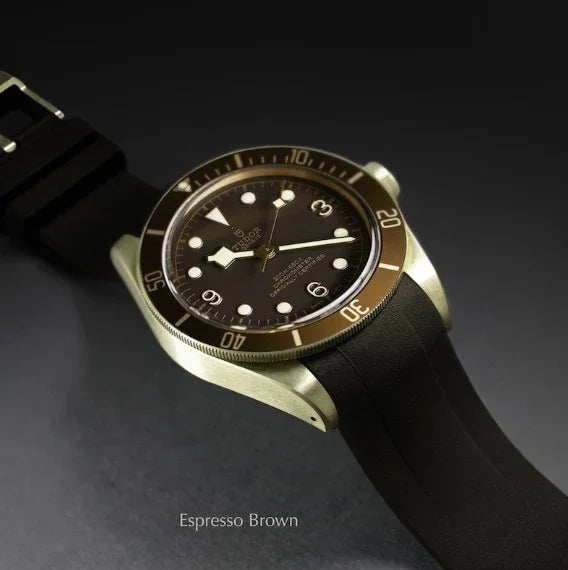 RubberB T803 Brown for Tudor Black Bay Bronze Strap - detail