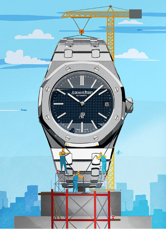 Watchoniste X MisterChrono art printing - skyscraper - 60x80