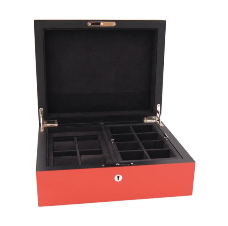 Elie Bleu - "Classic" box in ebony for 8 watches and 20 cufflinks