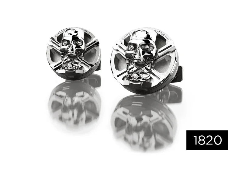 Encelade 1789 "Skull" Cufflinks - detail