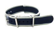 NATO watch trap - White/Green/Blue - NATO nylon watch strap