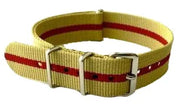 NATO watch strap Sand/Red - NATO nylon watch strap