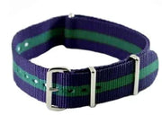 NATO watch strap Blue/Green - NATO nylon watch strap