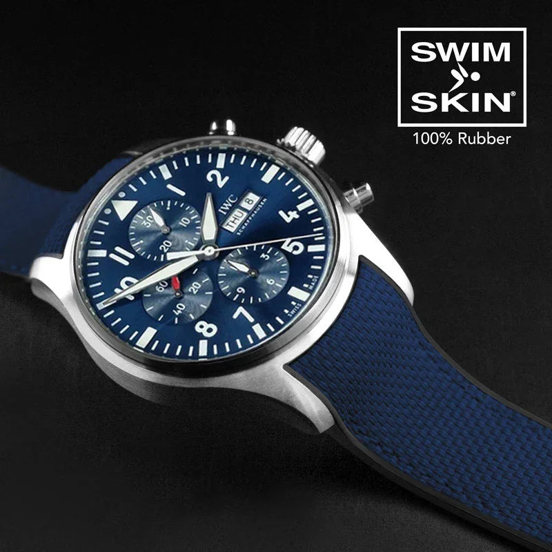 RubberB Ballistic SwimSkin 21mm - Navy SK21 Strap - detail
