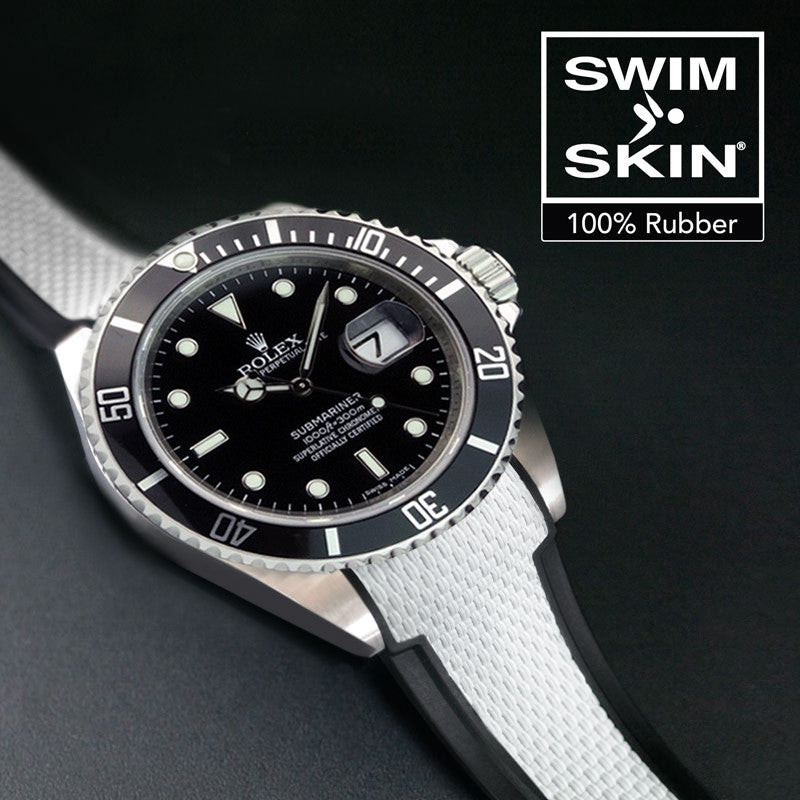 Rubber B strap Swimskin Ballistic White