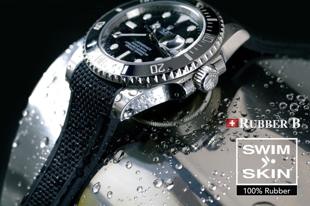 Rubber B strap Swimskin Ballistic Black