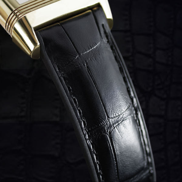 Rubber B strap ST20 Alligator SwimSkin Black