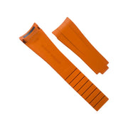 RubberB M103CD Orange Strap - rubber watch strap