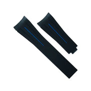 Rubber B Strap M115 Black/Blue - rubber watch strap