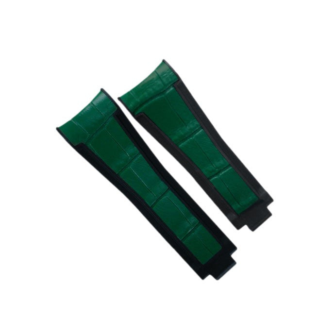 Rubber B strap Swimskin Alligator Pine Green