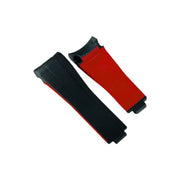 RubberB M112 Black/Red Strap - rubber watch strap