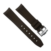 RubberB M141 Brown with buckle Strap - rubber watch strap