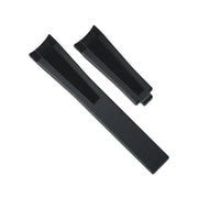 Rubber B Strap M216 Black/ Tuxedo velour - rubber watch strap