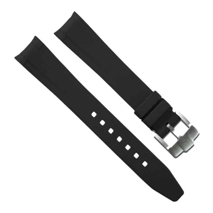 Rubber B Strap M316 Black with buckle - rubber watch strap
