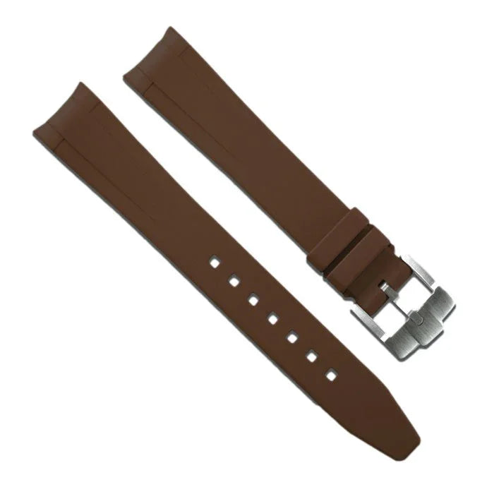 Rubber B Strap M316 Brown with buckle - rubber watch strap