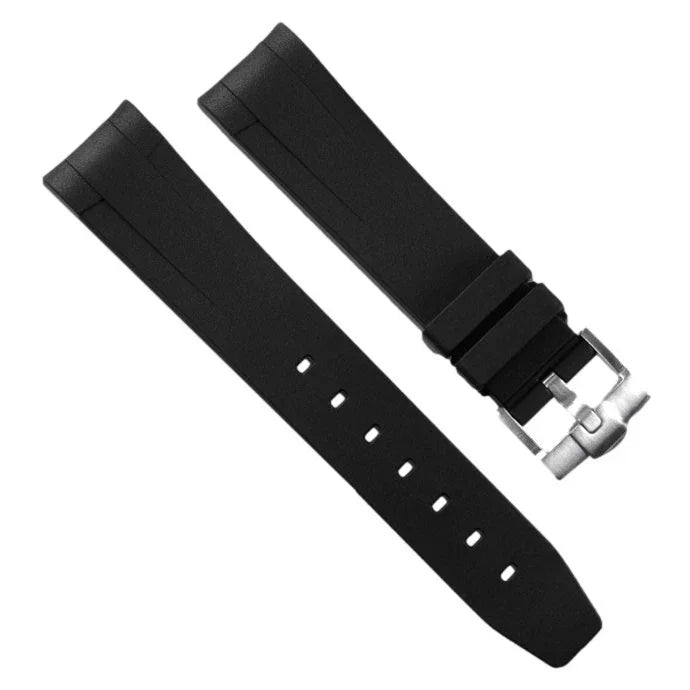 RubberB T801 Black with buckle for Tudor Black bay 58 Strap - rubber watch strap