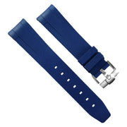 RubberB T801 Blue with buckle for Tudor Black bay 58 Strap - rubber watch strap