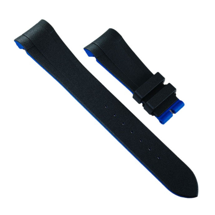 RubberB T800 for Tudor Black/Blue Strap - rubber watch strap