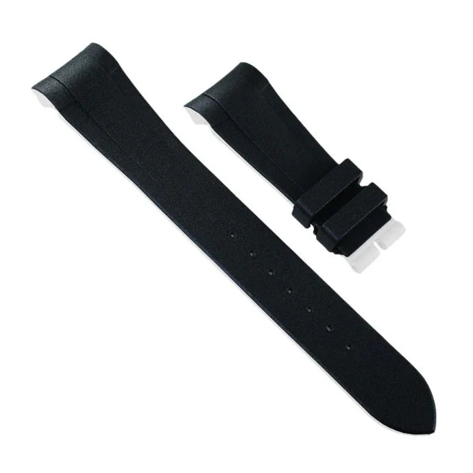 RubberB T800 for Tudor Black/White Strap - rubber watch strap