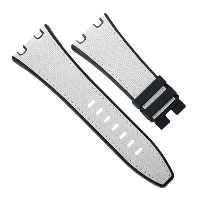 RubberB Sailcloth SwimSkin APC42 White Strap - rubber watch strap