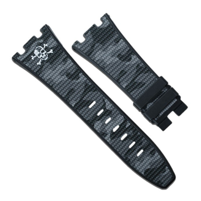 RubberB SwimSkin Twill APC42 Urban Camo Strap - rubber watch strap