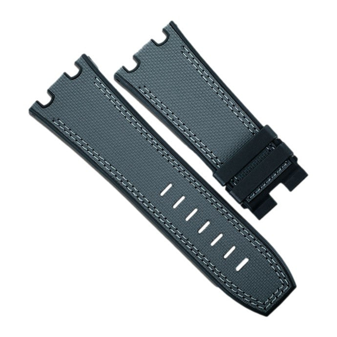 RubberB Sailcloth SwimSkin APC44 Grey Strap - rubber watch strap