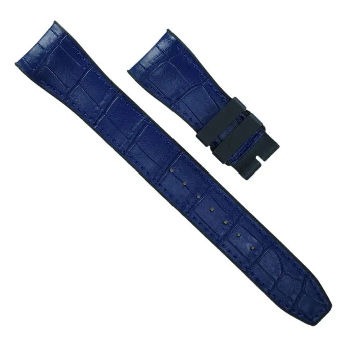 RubberB Alligator SwimSkin for IWC Big pilot - Navy Blue SK22 Strap - alligator leather watch strap