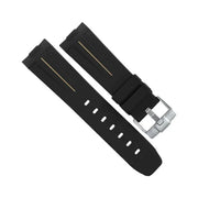 RubberB Strap Black/Sand for Luminor 44 mm 1950 Type II - rubber watch strap