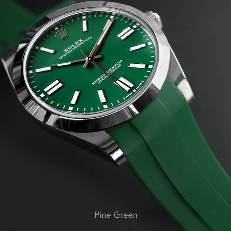 RubberB M236 Green with buckle Strap - detail