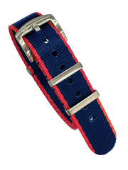 Seat Belt NATO watch strap - Red/Blue