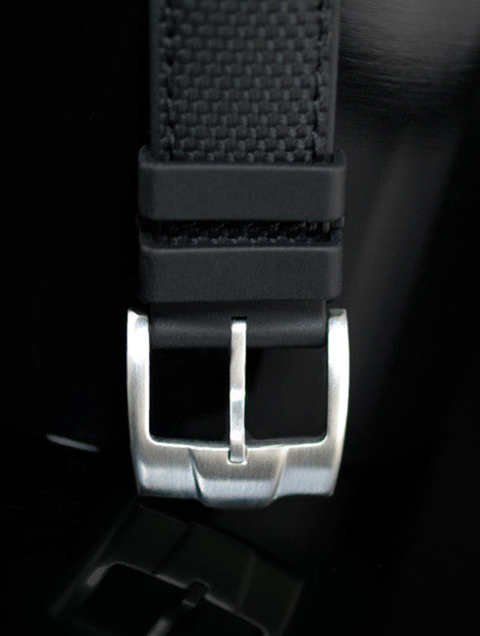 Rubber B Strap Stainless Steel Tang Buckle 18mm - rubber watch strap