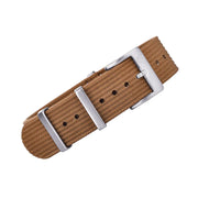 KronoKeeper ribbed NATO strap - Brown - NATO nylon watch strap